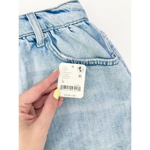 Free people denim mini skirt with shorts - size 26 - Picture 2 of 7